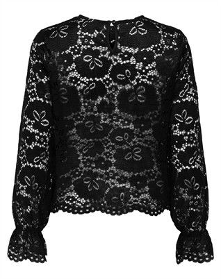 JDYLacey Lace Bluse - Sort